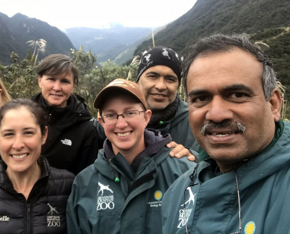 Buddha Pukazhenthi (far right) with colleagues in Ecuador.